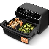 Cosori TWINFRY 9 QT Double Air Fryer, Removable Divider, PFAS-Free Ceramic | Dual 4.5Qt & Full 9Qt, Two Ways to Cook, 6-in-1,