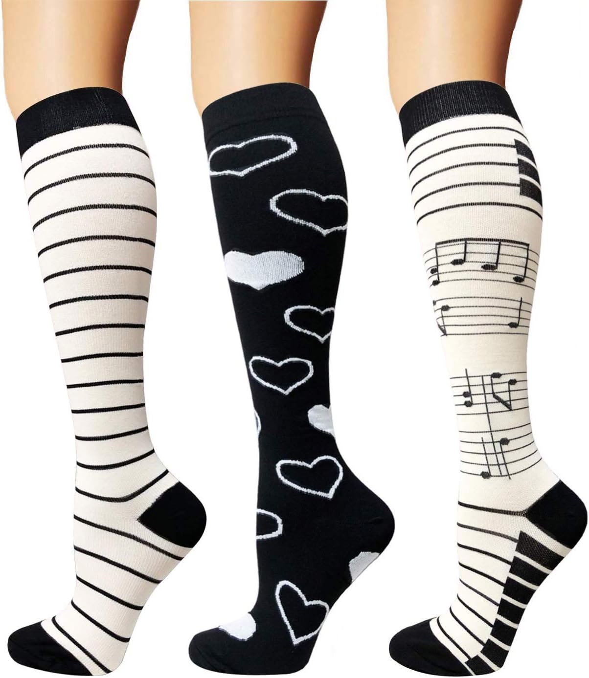 ACTINPUT Compression Socks for Women & Men 20-25 mmHg is Best Athletic, Running, Flight, Travel, Nurses,Edema