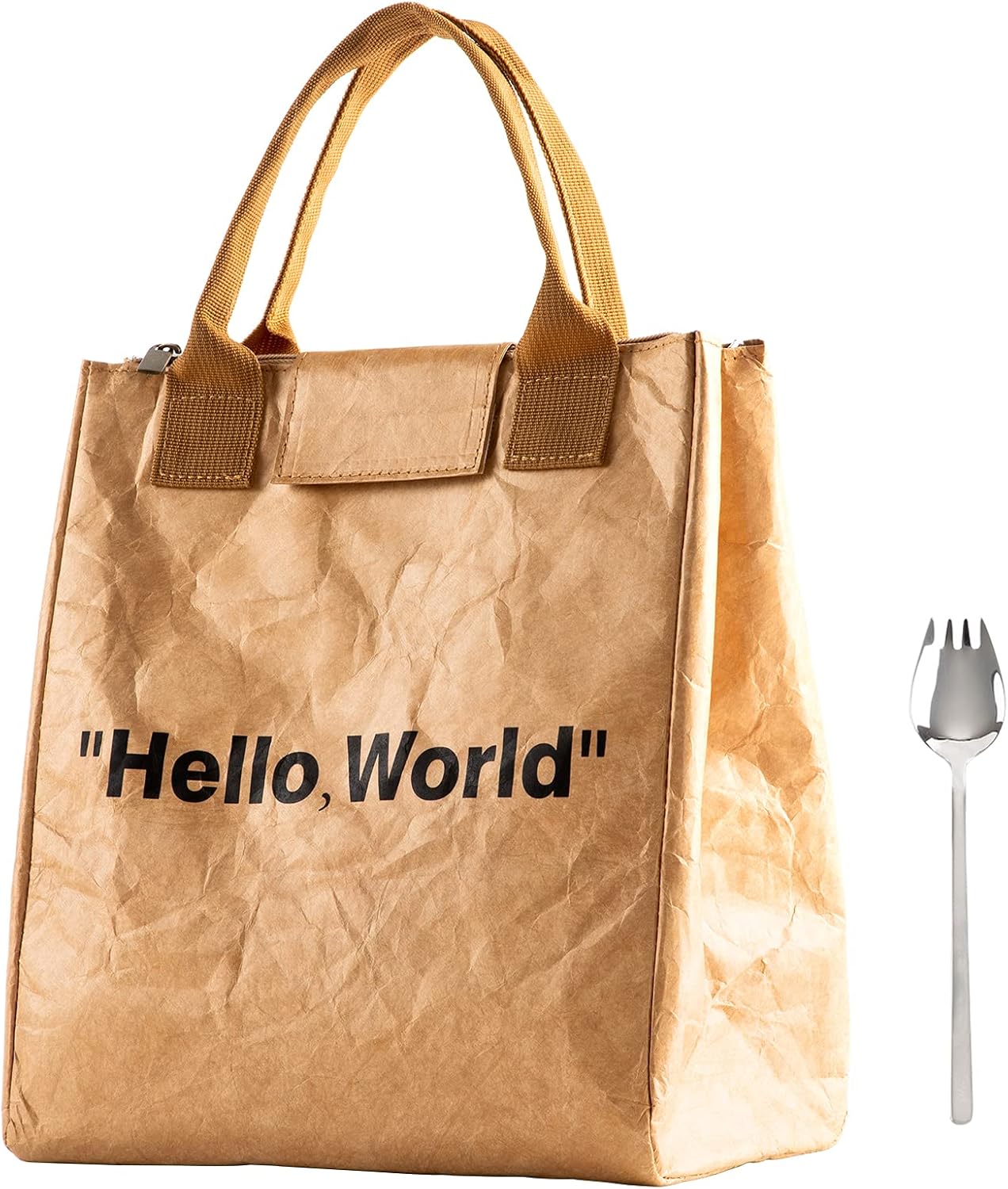 VonNova Tyvek Lunch Bag Insulated Large Lunch Tote Bag Reusable Thermal Food Container Durable and Leakproof Snack Bags Lunch Bags for Women Men Adults College Work Picnic Hiking ,brown