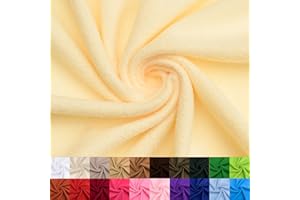 GENERIC Pico Textiles 1 Yard - Butter Yellow Solid Fleece Fabric - Solid Color Fleece Fabric - Sold by The Yard - Variety of Colors - Ideal For Sewing Projects, Scarves, No Sew Fleece Throws and Tie Blankets.