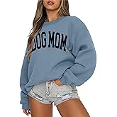 KNEYATTA Dog Mom Sweatshirt Women Dog Lover Sweatshirt Funny Graphic Fall Sweatshirts Mam Pullover Tops