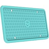 Rightcar Solutions Silicone License Plate Frame Rust Proof, Rattle Proof, Weather Proof Universal License Plate Holder for Front Or Rear, Street Legal, No Obstruction - Aqua Blue