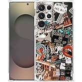 Western Cowboy Cowgirl Case Compatible with Samsung Galaxy S25 Ultra,Retro Country Art Collage,Trendy Soft Bumper TPU Case for Galaxy S25 Ultra