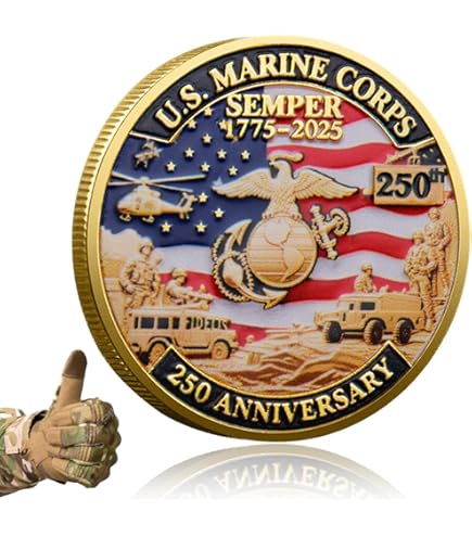 Marine Challenge Coin - 2025 250e Anniversaire Commémoratif