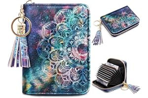 Coco Rossi Women's Small Credit Card Wallet RFID Glitter Cute Credit Card Holder Wallets for Women