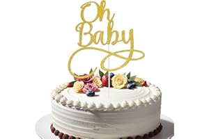 Chewarelly 1 Pack Oh-Baby Cake Toppers Boy or Girl Theme Baby Shower Cupcake Picks for Gender Reveal, Kids Birthday Party Decoration(Style B)