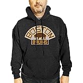 Wright & Ditson Adult NHL Retro Logo Hockey Fleece Hooded Sweatshirt - Soft Unisex Vintage Hoodie - Tag-Less Comfort