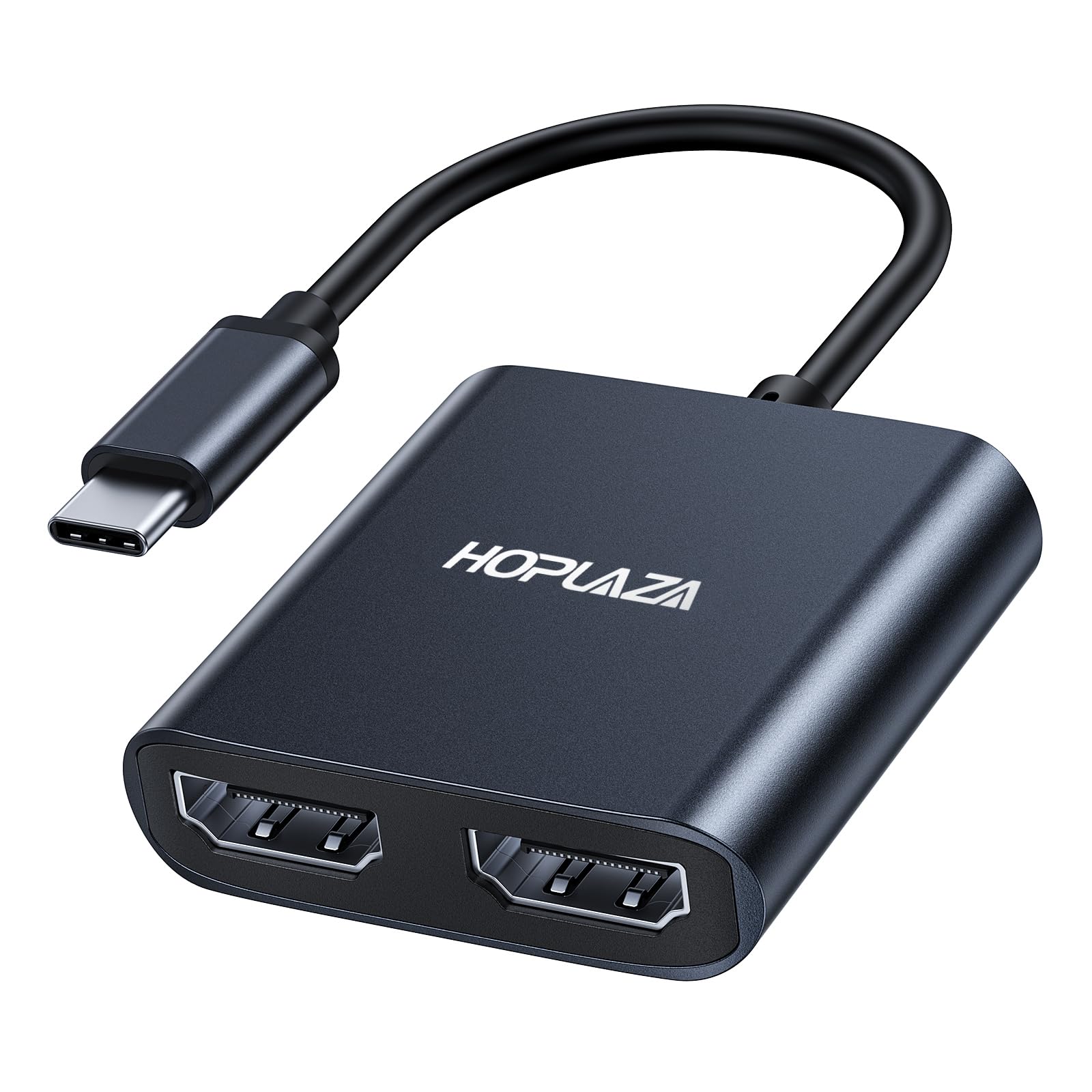 USB C to Dual HDMI Adapter, Splitter for Dual Monitors 4K@60Hz Extended Display, Type C to HDMI Adapter with MacBook Pro/Air, iPad, Surface, Dell, Chromebook
