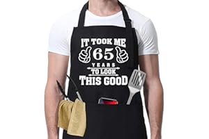 Funny Aprons for Men Kitchen Chef Cooking BBQ Aprons with 2 Pockets, Birthday Father’s Day Grilling Gifts
