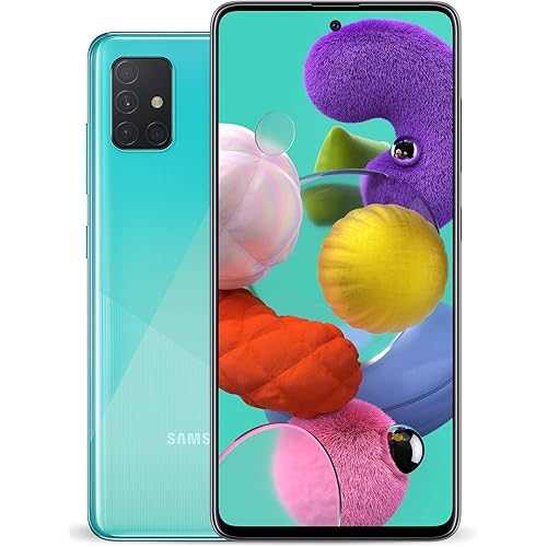 Samsung Galaxy A51 (A515F) 128GB DUOS GSM Unlocked Smartphone w/Quad Camera 48MP + 12MP + 5MP + 5MP (International Variant/US Compatible LTE) - Prism Crush Blue