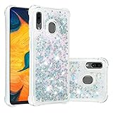 LEMAXELERS Compatible with Galaxy A20 Case, Bling