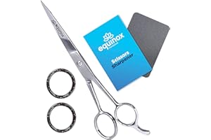 EQUINOX INTERNATIONAL Equinox 6.5" Professional Hair Cutting Scissors for Men & Women - Ice Tempered, Silver - Hair Cutting Shear Professional - Barber Scissor Professional - Shears for Hair Cutting - Haircut Scissors