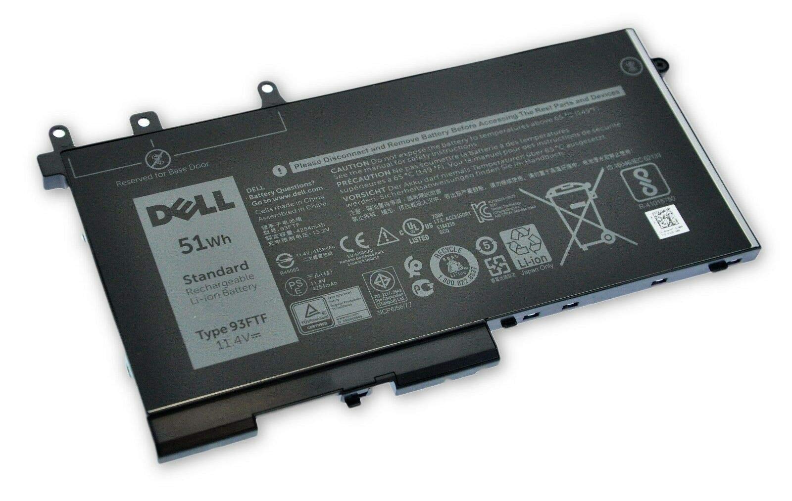 Dell Latitude 5280 5288 E5480 E5580 E5490 3 Cell 51WHr Battery D4CMT 93FTF DJWGP 451-BBZT