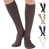 ABSOLUTE SUPPORT Cotton Compression Socks for Women & Men 20-30 mmhg Knee High