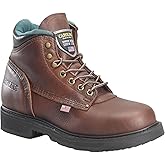 Carolina Sarge 6" Steel Toe Work Boot for Men - Rugged Leather Upper, Moisture-Wicking Lining, Cushioning Insole, Slip Resistant, Brown - 11 D