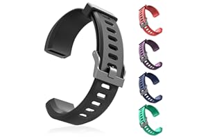 RELUEN 5Pcs Wrist Bands Replacement for ID115HR Plus ONLY - Replacement Band Very Fit Watch Slim Fitness Tracker Band Fitness - 5 Strap Red Black Blue Wristband Color Purple Green Wristbands Activity Tracker