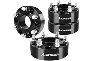 Richeer 4 PCS 2 Inch HubCentric Wheel Spacers 6x5.5 with 14x1.5 Studs & 78.1mm Bore,6x139.7 Wheel Spacers for Sierra Silverad