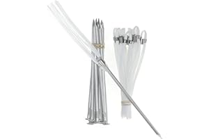 Trail Chasers Ground Markers White 6 Inch Marking Whiskers with Lightweight, Non-Rust, Aluminum Stakes (Pkg of 10)