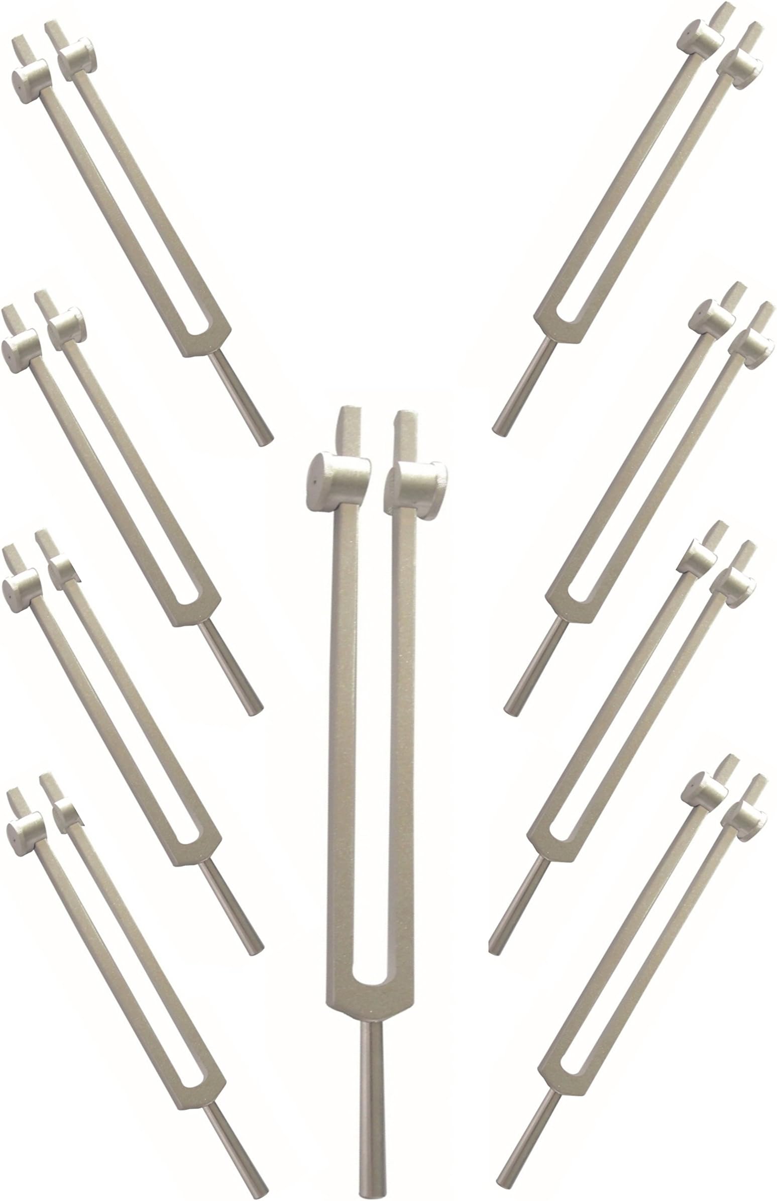 Ira Industry Sacred Solfeggio Tuning Fork Set Weighted with Pouch and Rubber Mallet