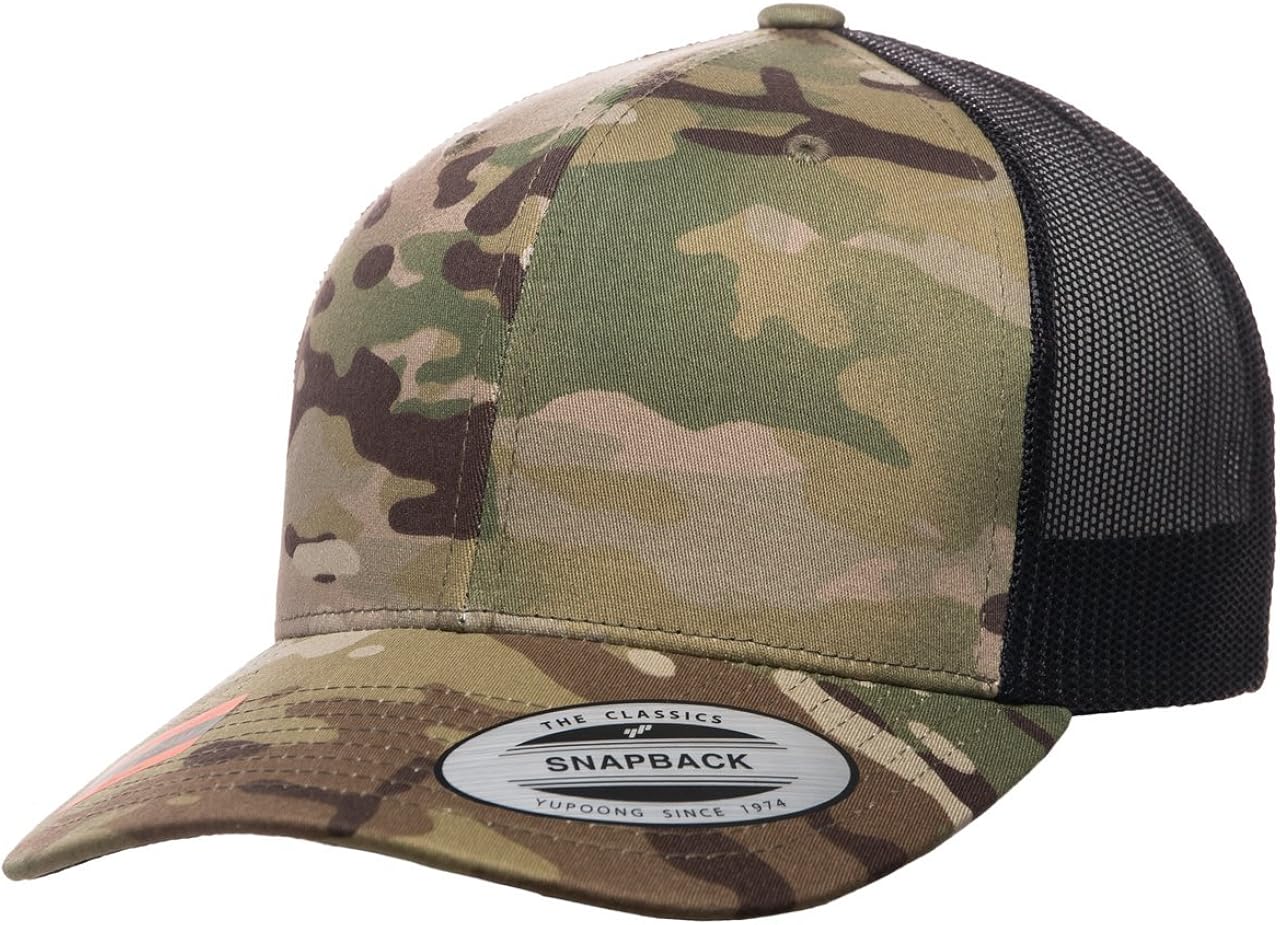 Flexfit Multicam 6 Panel Baseball Cap Officially Licensed Multi-Cam 2 Patterns Black Camo or Green Camo: Clothing
