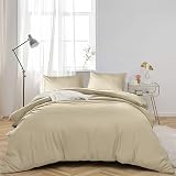 Moonlight20015 Super King Duvet Cover Set Beige Soft Microfiber 3pc view 3