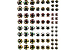 4D/5D Fishing Lure Eyes 360pcs Holographic Bait Rig Lure Eyes Making Fishing Lure Fly Tying Fake Eyes DIY 6mm 8mm 10mm