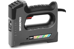 WORKPRO 6 in 1 Staple Gun, Corded Electric Brad Nailer for Wood, Upholstery, DIY, Carpentry (Staple Gun Only)