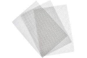 TIMESETL 3 Pcs Stainless Steel Woven Wire 5 Mesh - 12" x 8"(30x21cm) Metal Security Guard Garden Screen Cabinets Mesh