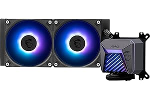 MSI MAG CORELIQUID A15 240 - AIO ARGB CPU Liquid Cooler - 240mm Radiator - AM5, LGA 1851 Ready - Dual 120mm ARGB PWM Fans, Bl