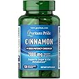 Puritan's Pride Cinnamon 875 mg (2000 mg equivalent) with High Potency Chromium, Supports Sugar, Fat, & Healthy Nutrient Metabolism, Cellular Energy, Digestive Health, 120 Rapid Release Capsules