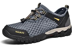 TRAILBLITZ Water Shoes Men Quick Drying Outdoor Hiking Barefoot Boat Footwear Aqua Shoes for Water Sport Waders Diving Hiking Sailing Travel Beach Wading Swimming Fishing Kayaking