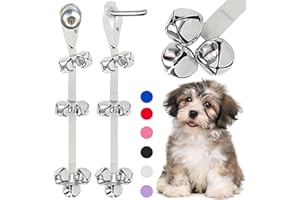 KEXIAVA 2 Pack Dog Bells, Dog Potty Bell Dog Doorbell Puppy Potty Train Bell for Door Potty Training Bells for Dogs to Ring to Go Outside Dog Doorbell Puppy Bell (White)