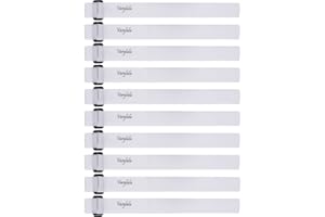 VARYLALA 10 Pcs Versatile Hook and Loop Securing Straps Tie Downs Fastening Stabilizer Straps (1''x24'') (White)