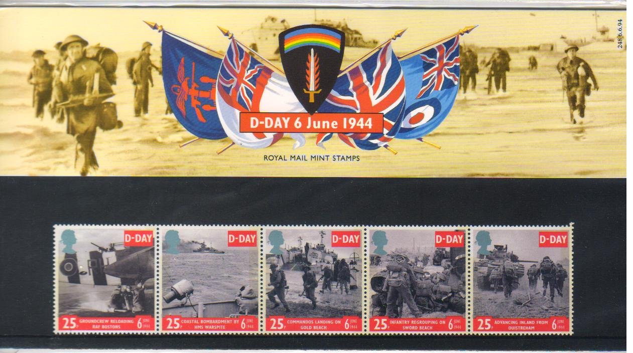 Royal Mail 1994 D Day Presentation Pack of Stamps