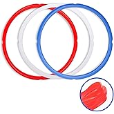 Sealing Rings for Instant Pot Accessories of 6 Qt Models - Red, Blue and Clear, Sweet and Savory Edition - 3 Pack BPA-Free Fo