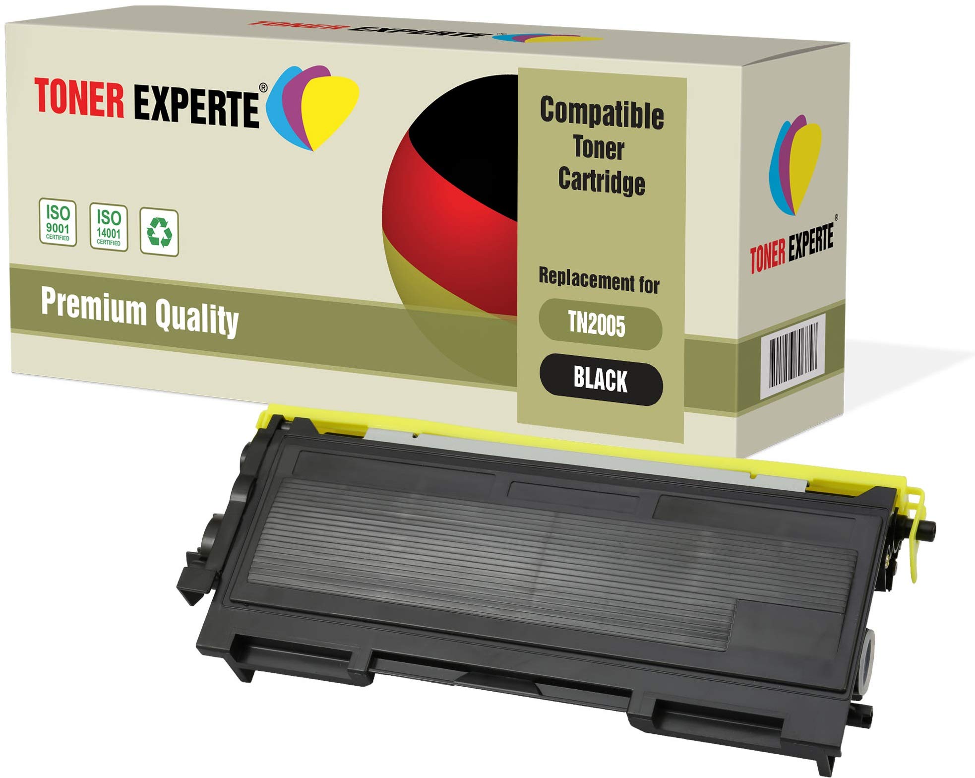TONER EXPERTE® Compatible with TN2005 Premium Toner Cartridge for Brother HL-2035, HL-2037, HL-2037E