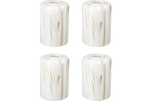 KARYFINE Cylinder Glass LampShade art glass globe replacement 1.65in fitter Height5.74in Wall Sconce Ceiling Fan Light Cover Handblown Art Glass Replacement Fixture for Vanity Light,Table Lamp Milk white 4Pack