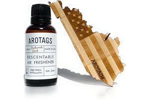Arotags Kentucky Patriot Wooden Car Air Freshener - Long Lasting Backwoods Birch Scent Diffuses for 365+ Days - Includes Hanging Mirror Diffuser and Fragrance Oil - 100% American Made