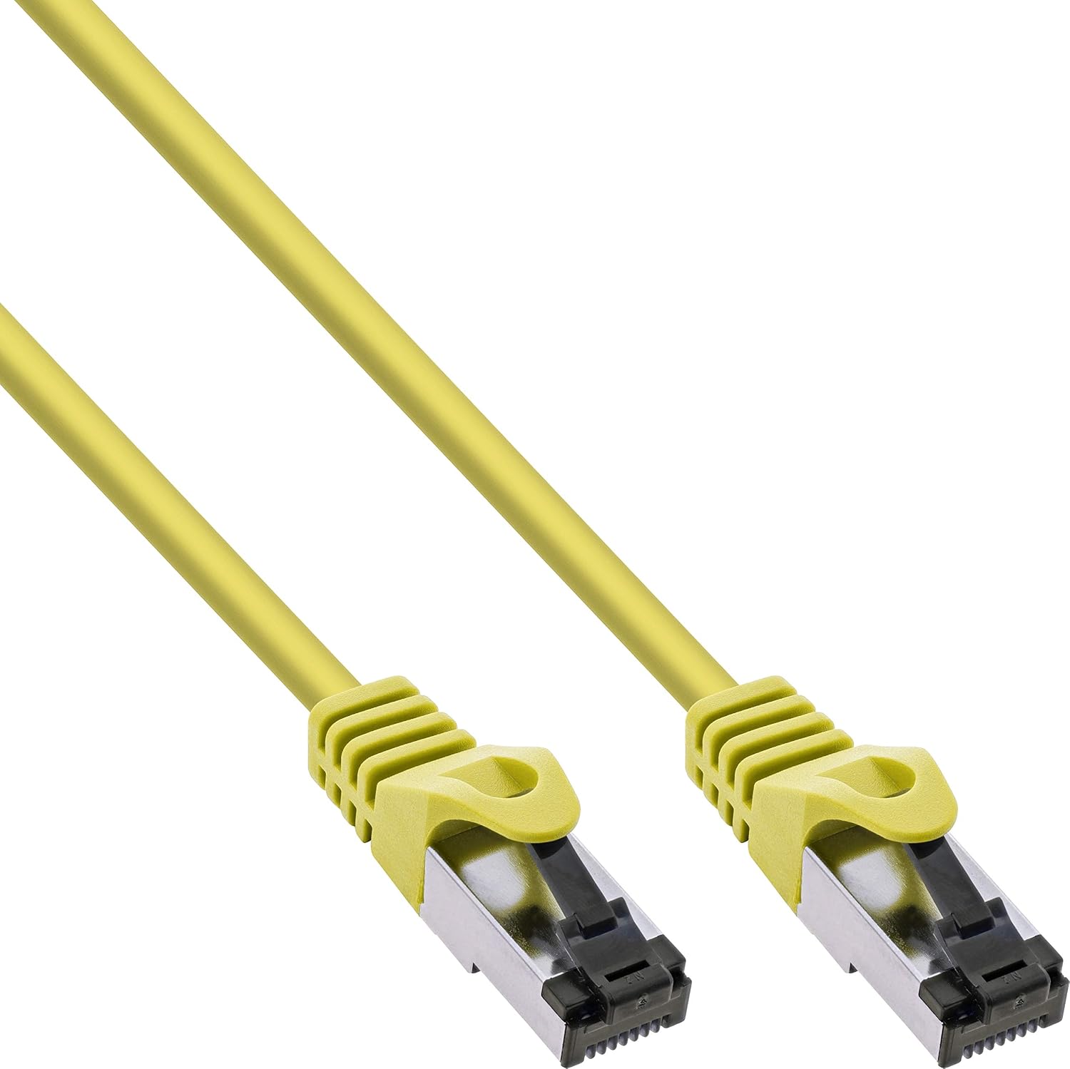 InLine® Patch Cable S/FTP (PiMf) Cat.8.1 2000 MHz Halogen Copper Yellow 0.5 m, 0.5m