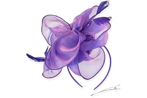 AQOKKA Women Fascinators Hats Flower Fascinators with Headband and Clip Tea Party Headwear for Women and Girls