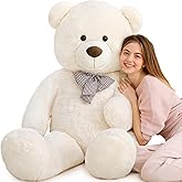 MaoGoLan Life Size Giant Jumbo Teddy Bear 55 inch Big Stuffed Animals Chucky Plush Large Bear Gift for Girls Teens Boys Children Girlfriend Boyfriend Wife GF