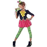 California Costumes, The Mad Hatter Girl Costume - Large