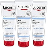 Eucerin Skin Calming Cream - Full Body Lotion for Dry, Itchy Skin, Natural Oatmeal Enriched - 8 oz. Tube (Pack of 3)