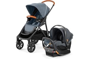 AMINOTER Chicco Corso LE Modular Travel System, Corso LE Stroller with KeyFit 35 Infant Car Seat and Base, Stroller and Car Seat Combo, Infant Travel System | Hampton/Blue