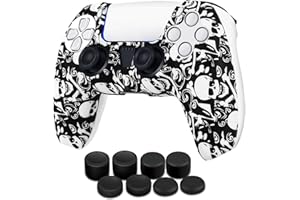 TNP Controller Case for PS5 Silicone Controller Skin for for for Intended for DUALSENSE Cover + 8 Pro Thumb Grips Set Sony Pl