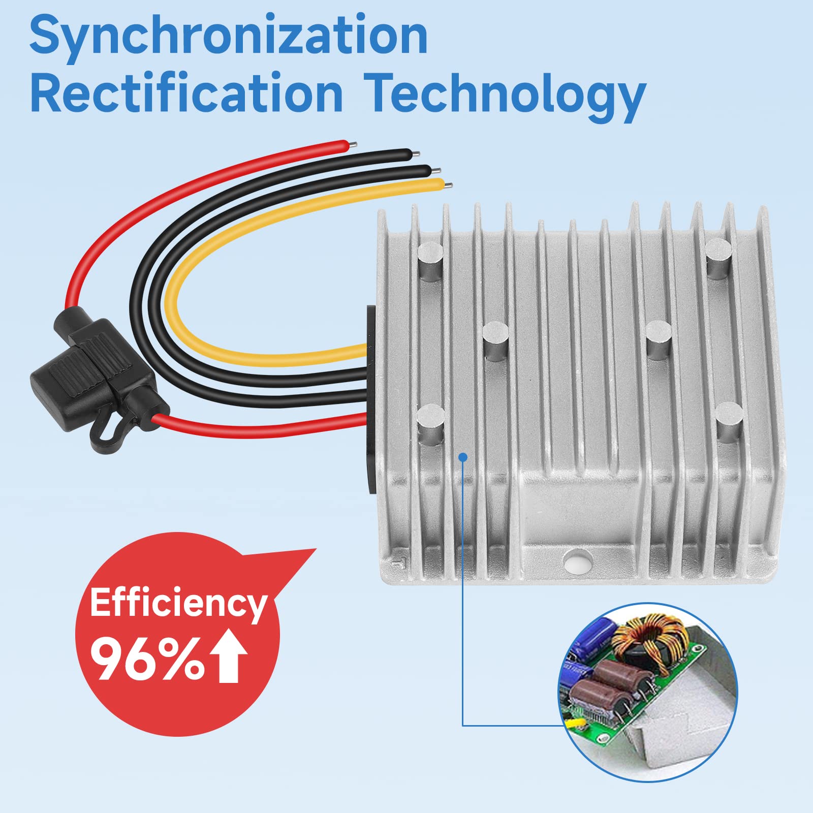 Convertitore DC-DC Step-down 36V/48V A 12V 120W 10A Con Protezioni - Zipa