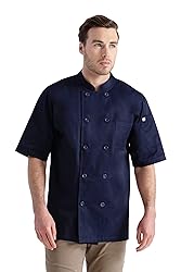 Chef Works Unisex Volnay Chef Coat, Navy, Large