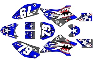 Kalair GFX Graphics Kit for Yamaha TT-R50 (2006-2023) TT-R50E TTR50 Shark Series Shark 21 Mil-Dirt bike Custom Racing Graphic
