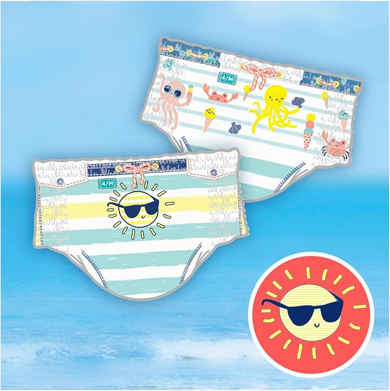 Pannolini Bambino Splashers Baby Shark, Taglia 4 (9-15 kg), 88 pannolini,Costumi da bagno usa e getta, Protezione Anti-perdite In Acqua