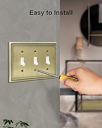TREEWELL 2-Pack Triple Toggle Light Switch Cover